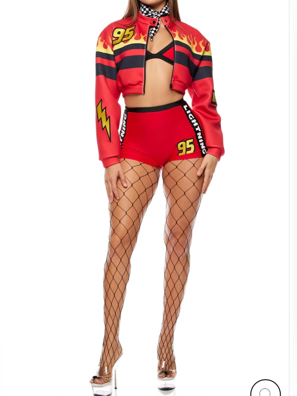 Sexy adult Lightning Mcqueen costume - Picture 12 of 12